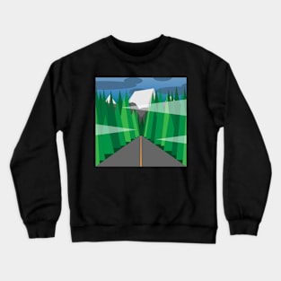 Landscape of geometric shapes Crewneck Sweatshirt